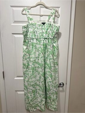 J. Crew Sundress with Green, Asian-Inspired Garden Print